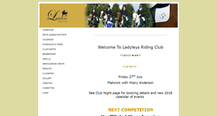 Desktop Screenshot of ladyleysridingclub.com