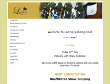 Tablet Screenshot of ladyleysridingclub.com